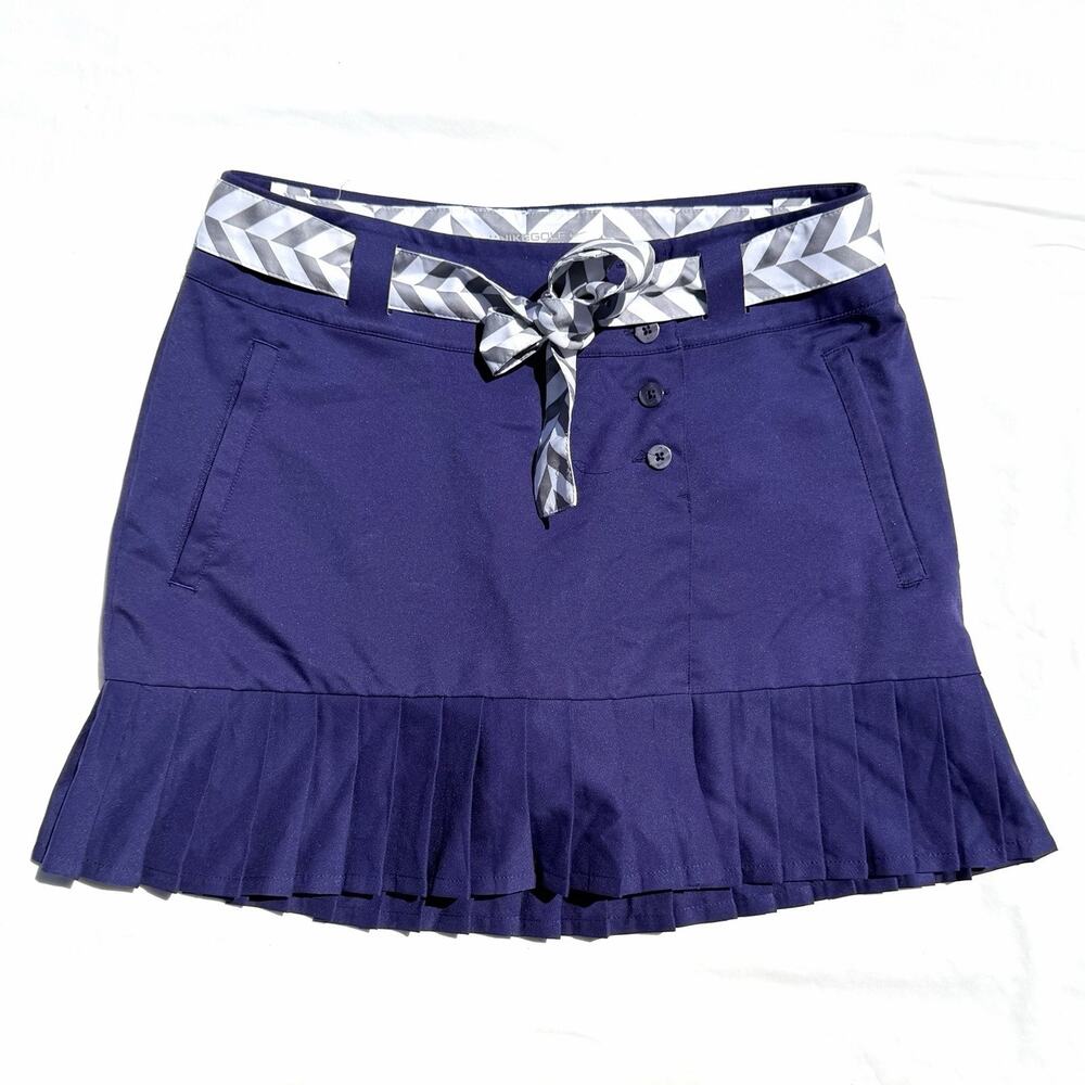 Nike Golf Tour Performance Pleated Skirt Skort Womens 8 Purple Gray Stripe